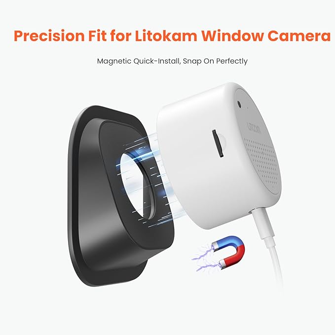 No Drill Window Mount for Litokam Window Camera, Adjustable Angle Tilt - Image 2