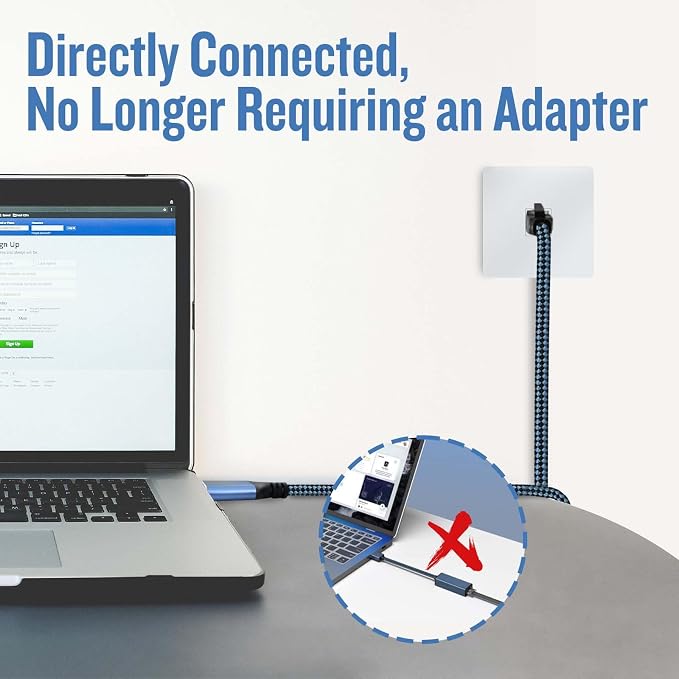 USB C to Ethernet Cable, 100Ft Type C to RJ45 Cable, USB C to Gigabit Ethernet - Image 3