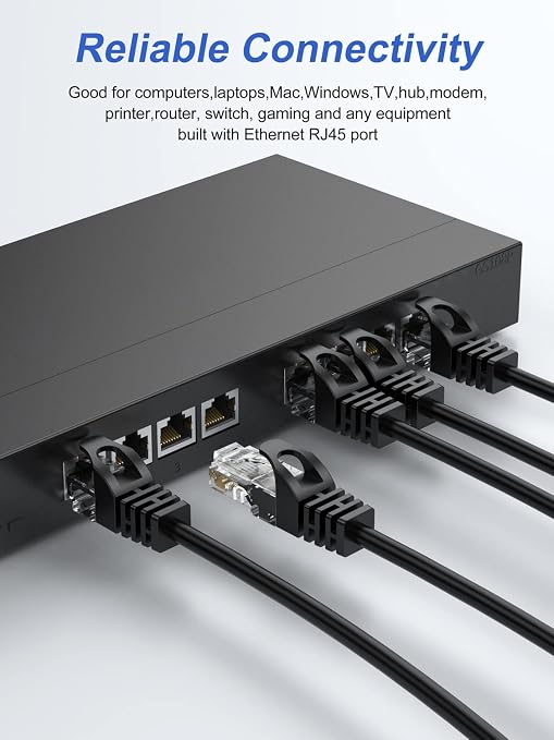 Cat6 Ethernet Cable 1FT 2-Pack, Short Patch Cable 1 Foot Cord 10Gbps - Image 8