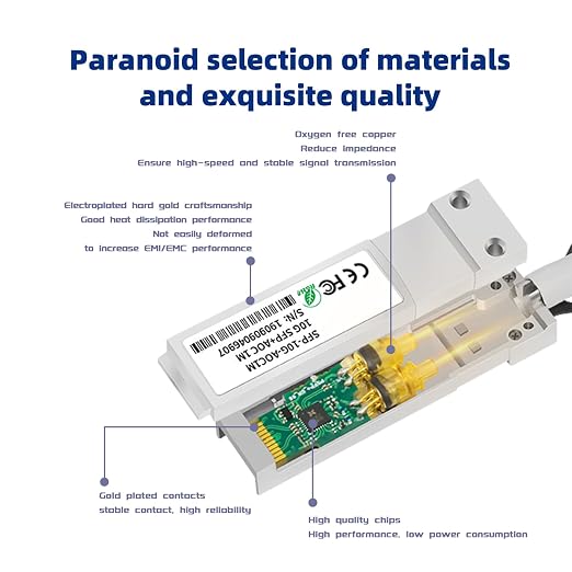 10Gb SFP+ Active Optical Cable for Mellanox, 5M/16.4FT OM2 Multimode 10G SFP+ - Image 6