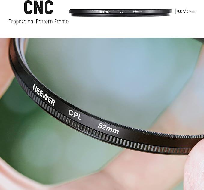 NEEWER 82mm Lens Filter Kit: UV, Lens Hood and Lens Cap Compatible - Image 5