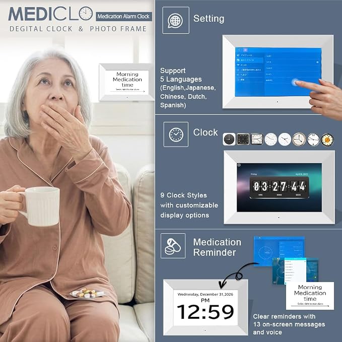 Santek] Large Digital Clock for Seniors - Image 3