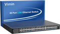 48-Port 2.5G Switch Unmanaged, 48 x 10/100/1000/2500Mbps RJ45 Ports, Plug & by Vimin