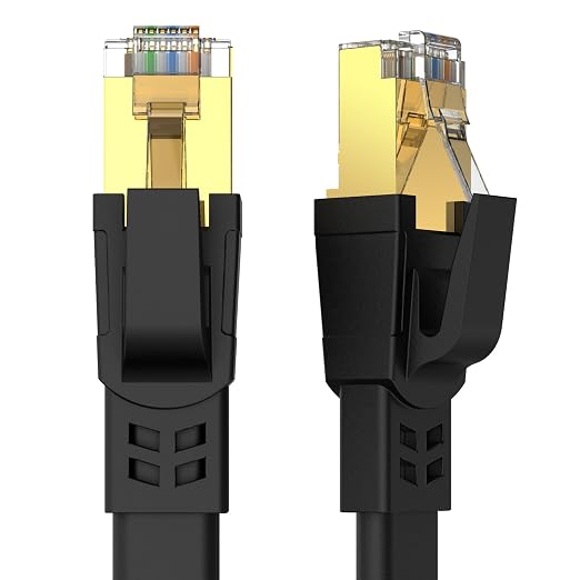 CAT8 Ethernet Cable 15ft, High Speed Heavy Duty Cat8 LAN Network Cable 40Gbps by Qiuean