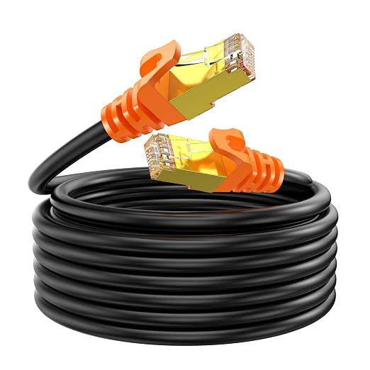 100 ft Cat 7 Ethernet Cable, Outdoor and Indoor LAN Cord by Concentrated%2Fprofessional%2Ffocu