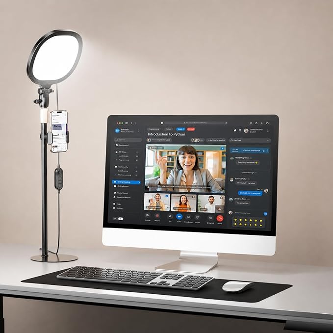 PQRQP Ring Light for Desk, Soft Lighting for Zoom & Video Calls, Selfie Light by PQRQP