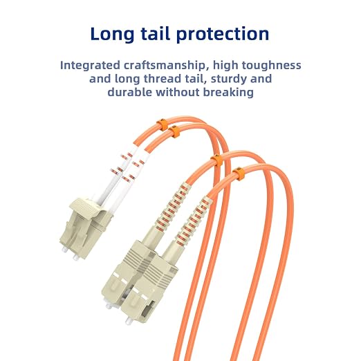 Multimode Duplex OM1 Fiber Patch Cable LC/UPC to SC/UPC 100M/328FT Fiber Optic - Image 5