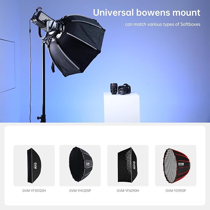 GVM 160W LED Video Light with Bluetooth Control, 5600K Photography Light - Image 6
