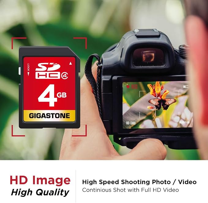 GIGASTONE 4GB SD Card 2 Pack SDHC UHS-I Class 4 Memory Card - Image 4