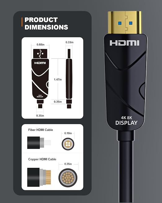 10K 8K 4K HDMI 2.1 Cable, CL3 Rated in Wall 48Gbps Ultra High Speed Cable 30 - Image 7