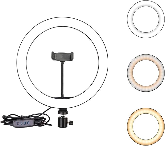 Ring Light OEBLD Dimmable with 3 Light Modes & 10 Brightness Level 360° Rotae by OEBLD