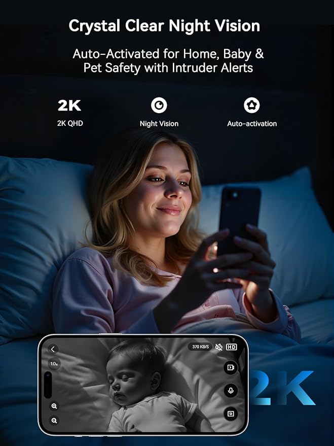 Outinput Indoor Security Camera, 2K WiFi Home Camera - Image 5