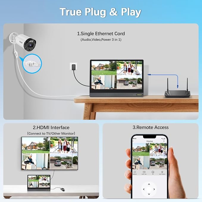 【All-in-One Security System】 4K 2160P Outdoor Wired Security Camera System - Image 8