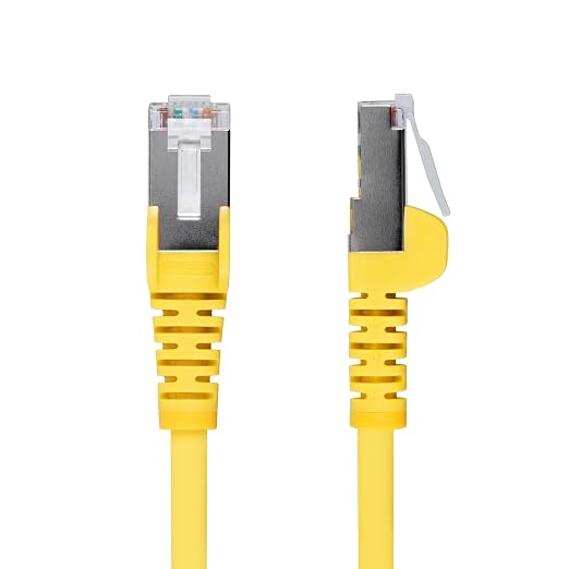 StarTech.com 1ft Yellow CAT6a Ethernet Cable, Snagless RJ45, 100W PoE++ - Image 2