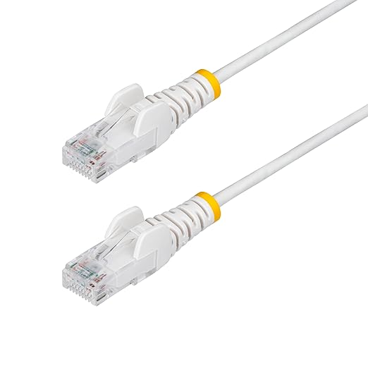 StarTech.com 5ft White Slim CAT6 Ethernet Cable, Snagless RJ45, 28AWG Bare by StarTech
