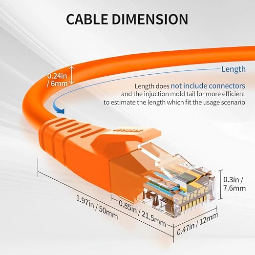 Cat6 Ethernet Cable 10 Feet 10 Pack Network RJ45 Cat6 Internet Patch Cable - Image 6