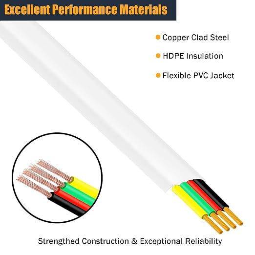 25FT Telephone Extension Cord Cable, Landline Phone Line Wire - Image 3