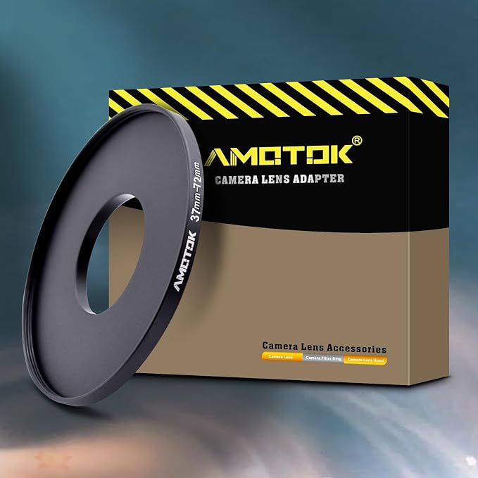 37mm Lens to 72mm Camera Lens Adapter, 37mm to 72mm Filter Step-up Ring Adapter by AMOTOK