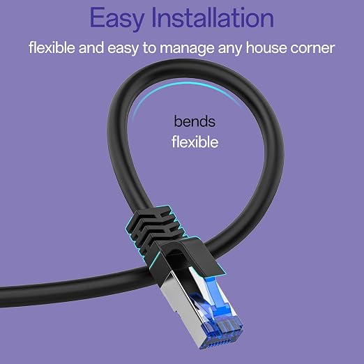 Cat8 Ethernet Cable 25 FT Indoor & Outdoor, Ethernet Cable High Speed 40Gbps - Image 5