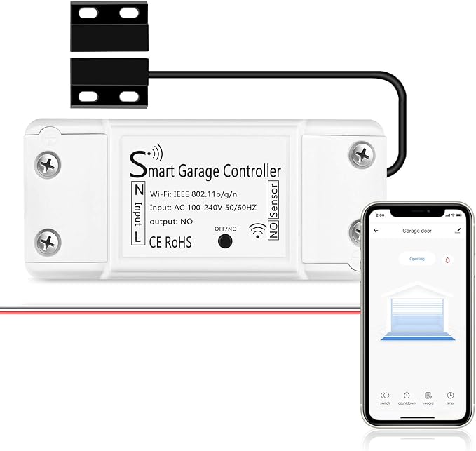 AGSHOME Smart Wi-Fi Garage Door Opener Remote, APP Control, Compatible by AGSHOME