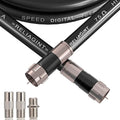15ft RG6 Coaxial Cable Black, 75 Ohm Coax Cable by RELIAGINT