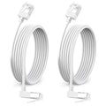 90° Downward Angled Cat 6A Ethernet Ultra Slim Cable 15 Feet 2Pack, Flexible by DUTEVOLNS