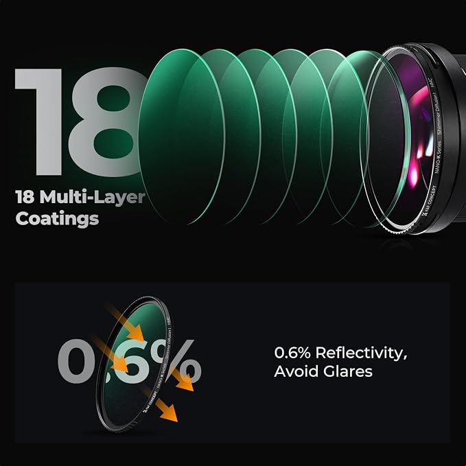 K&F CONCEPT 62mm Shimmer Diffusion 1 Effect Filter Optical Glass 18 - Image 4