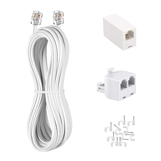 Phone Cord 3 FT, Landline Telephone Cable by KINXIYU