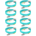 LC to LC Multimode Fiber Patch Cable, 16ft/5m-8PACK MM OM3 Fiber Optic Cable by RamboCables