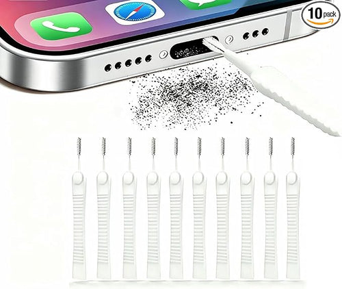 10 Pack Phone Charge Port Cleaning Tool kit, Anti-Clogging Mini Brushes Cleaner by Epivol
