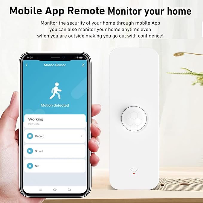 3-Pack Smart PIR Motion Sensor: WiFi Motion Detector - Image 2