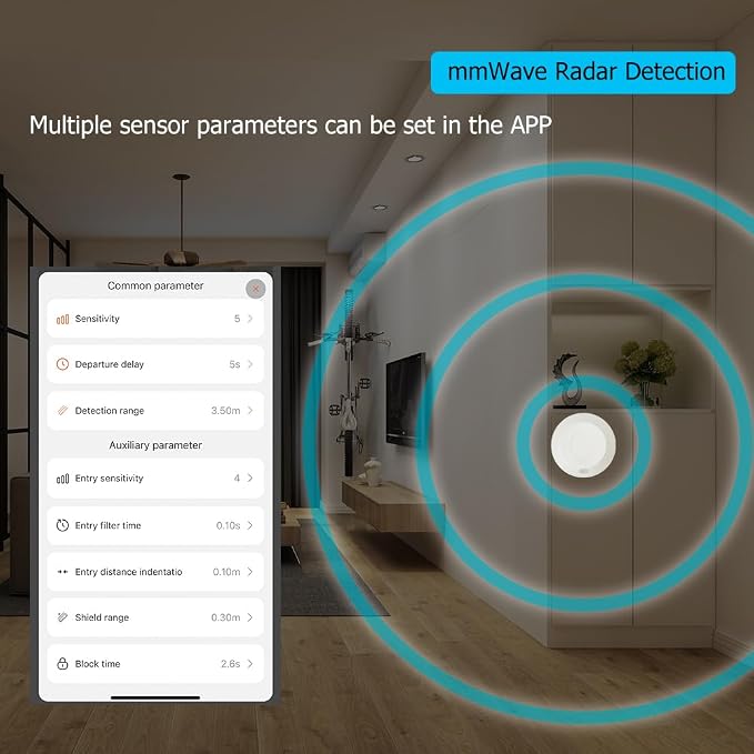Presence Sensor, WenzhiIoT Smart Motion Sensor Zigbee 5.8GHz Radar MmWave - Image 3
