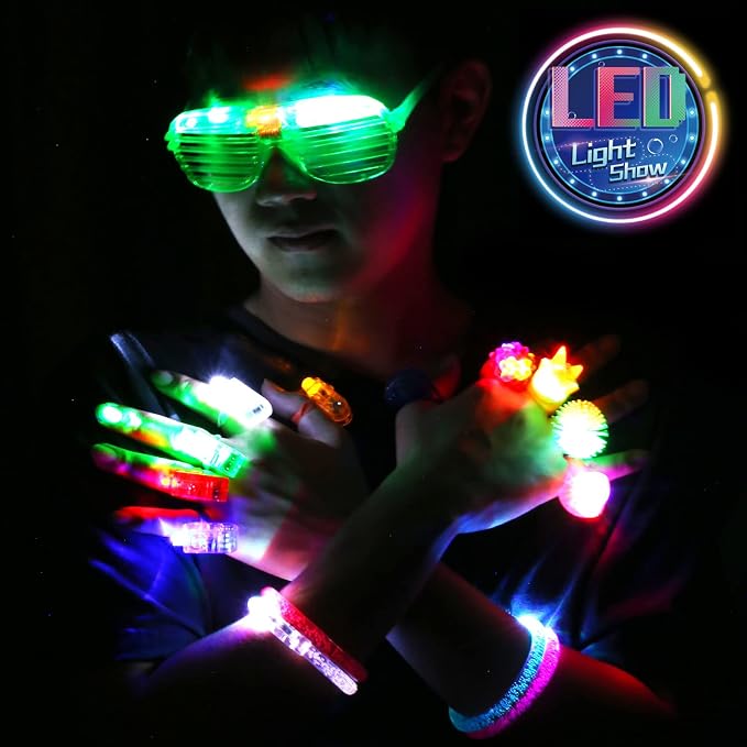 78PCs LED Light Up Toy Party Favors/Supplies Bulk Glow In The Dark - Image 7