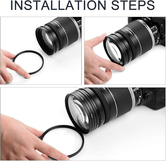 62mm Close-up Filter Kit 4 Pieces Macro Filter Accessory Close-up Lens Filter - Image 5