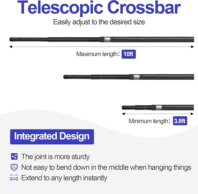 EMART 10x8.5FT Backdrop Stand, Photo Video Studio Adjustable&Lockable Heavy - Image 3