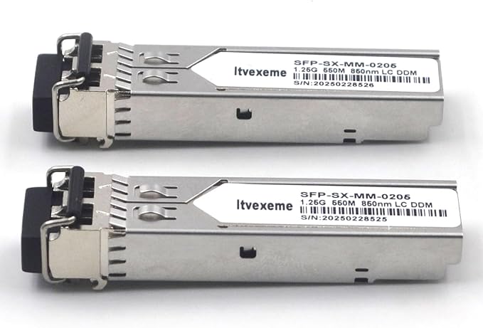 2 Pack 1.25G Multimode SFP LC Module, 1000Base-SX Gigabit Fiber Transceiver - Image 7