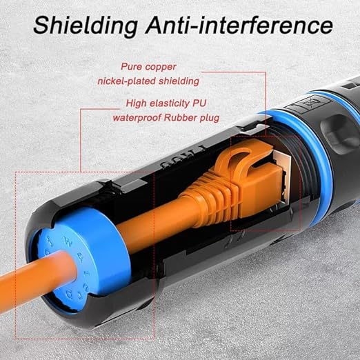 ZUZONG IP68 Waterproof RJ45 Coupler Shielded Pure Copper Ethernet Coupler - Image 5