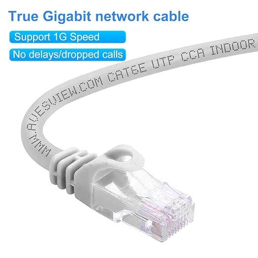 CAT 6 50 FT Ethernet Cable, Indoor High-Speed 10Gbps Snagless Long CAT6 50 Foot - Image 5