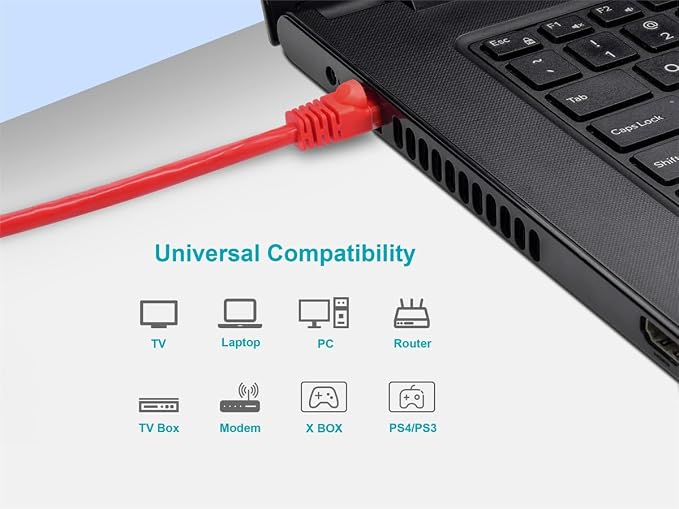 Monoprice Cat5e 14ft Red Patch Cable UTP 24AWG 350MHz Pure Bare Copper Snagless - Image 6