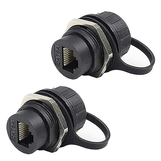 PENGLIN 2PCS Industrial IP67 Waterproof Shielded RJ45 Coupler, CAT6A Ethernet by PENGLIN