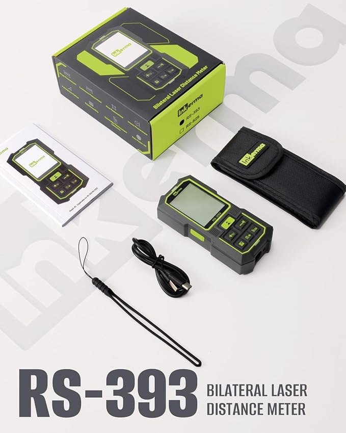 Inkerma Dual Laser Measurement Tool, 393Ft/120M Bilateral Laser Distance Meter - Image 7