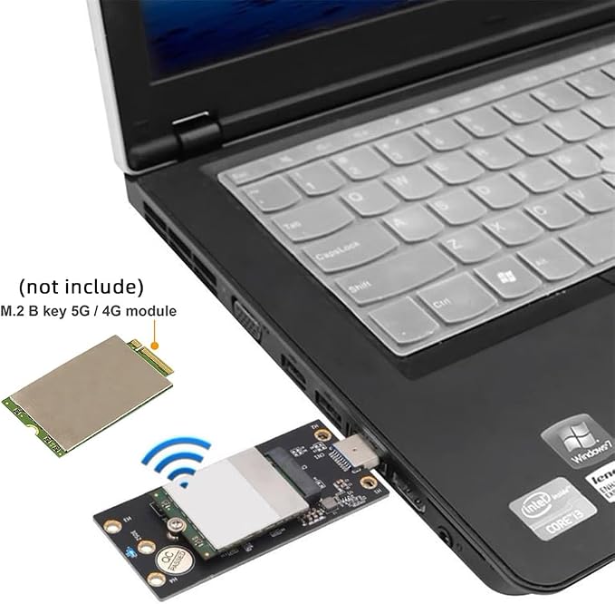 NGFF M.2 Key-B WWAN to USB 3.0 Adapter Riser Card w SIM Slot - Image 5