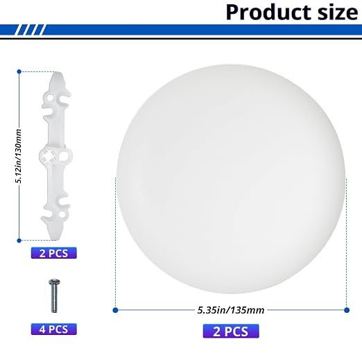 MAKERELE CP3540 Round Wall Cover Plate Kits, Include 2 x CP3540 Plate 2 x - Image 2