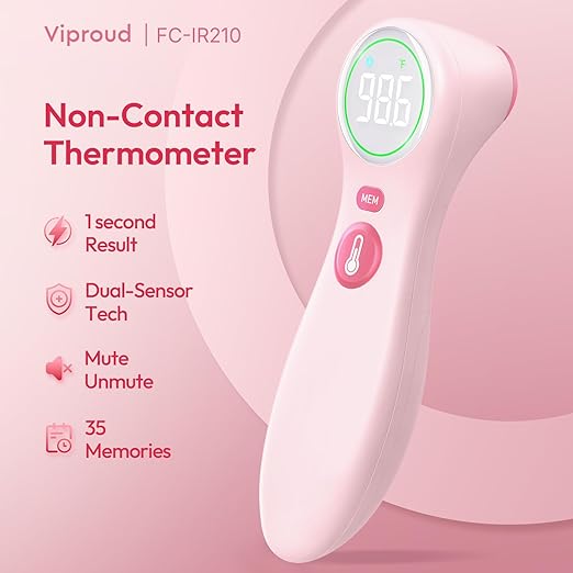 No-Touch Thermometer for Adults and Kids, 1-Second Fast Reading, Color-Coded - Image 2