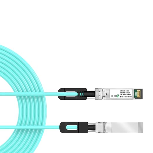 25Gb Active Optical Cable for Transceivers, 5M/16.4FT OM3 Multimode 25G SFP28 by lidkew