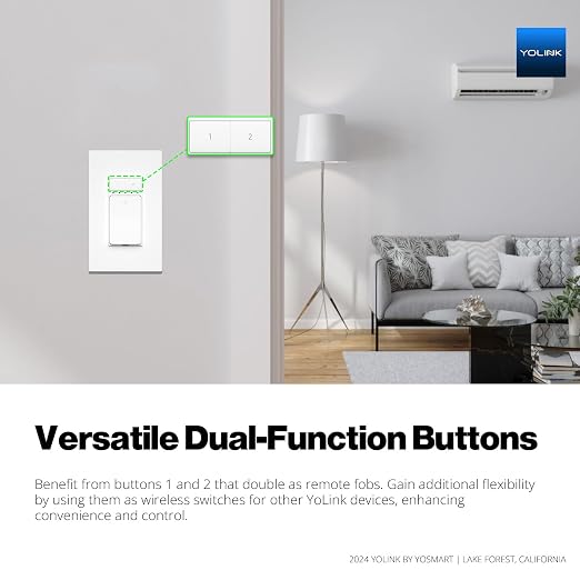 Wall Switch, YoLink 1/4 Mile Super Long Range Smart Light Switch Single Pole - Image 5
