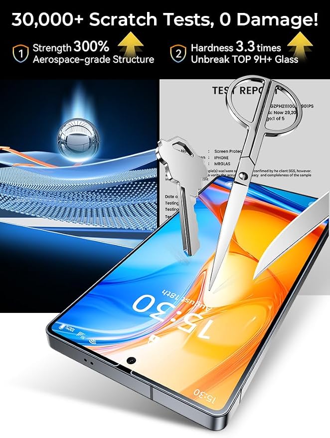 MRGLAS 2+2 Packs for Samsung Galaxy S25 Ultra Screen Protector 6.9'' - Image 4