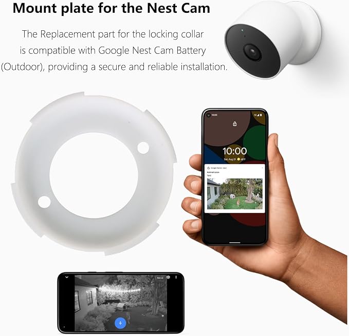 TEYOUYI Mounting Plate for Nest Cam, Wall Anchors for Google Nest Cam - Image 2