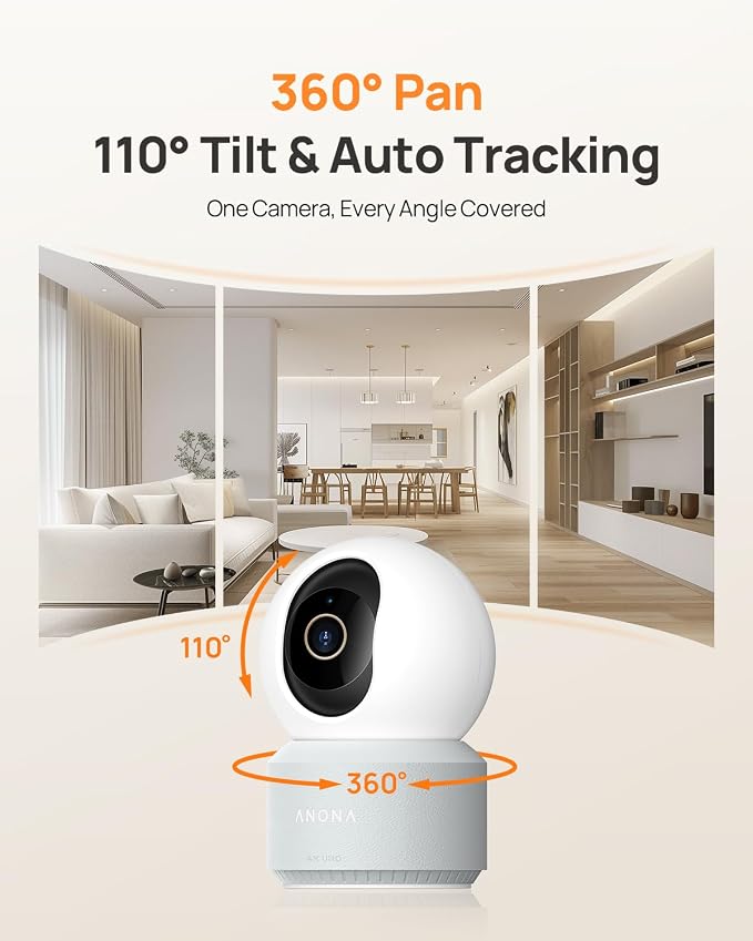 Anona Pano 4K UHD Indoor Camera, Pet/Dog/Baby Security Camera - Image 3