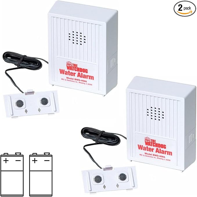Glentronics Watchdog BWD-HWA Water Sensor Alarm & 9V Batteries by Unknown